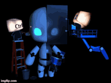 Undozai Undo Academy GIF - Undozai Undo Academy Building Robot GIFs