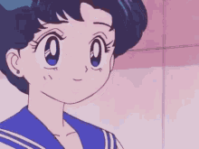 anime smiling sailor mercury sailor moon blush