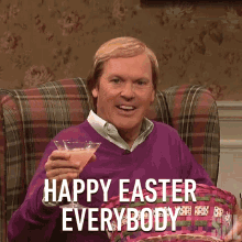 Happy Easter Everybody Michael Keaton GIF - Happy Easter Everybody Michael Keaton Saturday Night Live GIFs