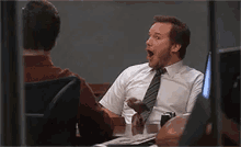 Chris Pratt Reaction GIF - Parksandrec Andy Chrispratt GIFs