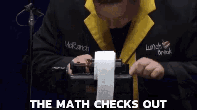 Math Math Checks Out GIF - Math Math Checks Out Lunch Break - Discover &  Share GIFs