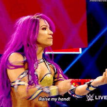 Sasha Banks Raise My Hand GIF - Sasha Banks Raise My Hand Referee GIFs