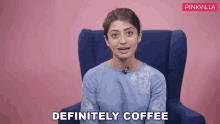 Definitely Coffee Pranitha Subhash GIF - Definitely Coffee Pranitha Subhash Pinkvilla GIFs