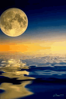 belle lune moon sea