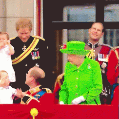 Queen Elizabeth Prince William GIF - Queen Elizabeth Prince William Stand Up GIFs