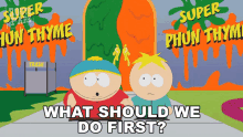 What Should We Do First Eric Cartman GIF - What Should We Do First Eric Cartman Butters Stotch GIFs