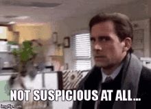 Stevecarrell The Office GIF - Stevecarrell The Office Not Suspicious At All GIFs