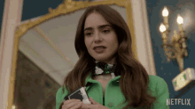 Uncomfortable Emily Cooper GIF - Uncomfortable Emily Cooper Lily Collins GIFs