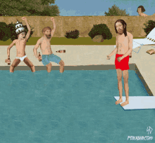 piscine pool jump swim jesus