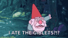 I Ate The Giblets Gnome GIF - I Ate The Giblets Gnome Vomit Rainbow GIFs