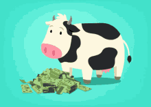 Cow Money GIF - Cow Money Waste Of Money GIFs