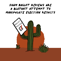 Sham Ballot Reviews Undermine Democracy Elections Sticker - Sham Ballot Reviews Undermine Democracy Elections Election Night Stickers