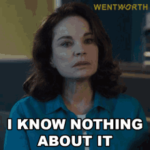 I Know Nothing About It Sonia Stevens GIF - I Know Nothing About It Sonia Stevens Wentworth GIFs