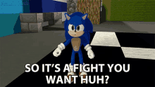 So Its A Fight You Want Huh Sonic GIF - So Its A Fight You Want Huh Sonic Futuristichub GIFs