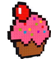 Cupcake Cherry Sticker - Cupcake Cherry Pink Stickers