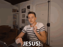 Jesus Damon Dominique GIF - Jesus Damon Dominique Oh My Lord GIFs
