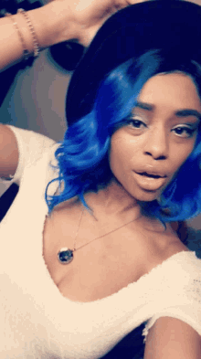 Hot Girls With Blue Hair