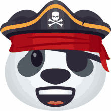 pirate panda joypixels yarr matey a pirates life