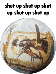 zhongli genshin sphere cake shut up