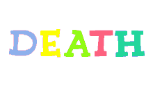 rainbow text death dead rip