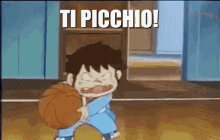 Gigi La Trottola Palla A Canestro Basket Anime Ti Picchio Ti Ammazzo Arrabbiato Arrabbiata Rabbia GIF - Furioso Furiosa Pallone GIFs