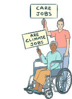 Care Jobs Are Climate Jobs Climate Sticker - Care Jobs Are Climate Jobs Climate Climate Job Stickers