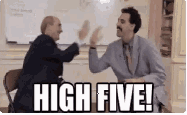 Borat High Five GIF - Borat High Five - Discover & Share GIF