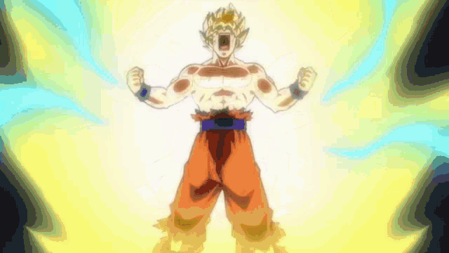 Goku Super Saiyan Goku GIF - Goku Super Saiyan Goku Spirit Bomb ...