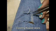 Distressing Your Jeans GIF - Ripped Jeans Distressing GIFs
