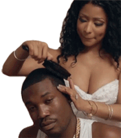 Combing Your Hair Meek Mill Sticker - Combing Your Hair Meek Mill Nicki Minaj Stickers