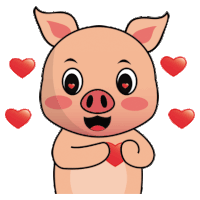 Animal Pig Sticker - Animal Pig Piggy Stickers