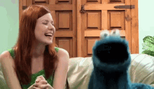 Cookie Monster Ella Moron GIF - Cookie Monster Ella Moron Interview GIFs
