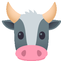 Cow Face Nature Sticker - Cow Face Nature Joypixels Stickers