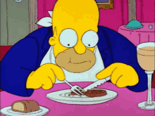 Homer Simpson Steak GIF - Homer Simpson Steak Eating GIFs