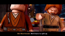 Lego Star Wars Obi Wan Kenobi GIF - Lego Star Wars Obi Wan Kenobi Well Have To Split Up GIFs