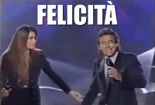 Al Bano Albano Carrisi Romina Power Felicita Felice Contento Sono Felice Evviva Congratulazioni GIF - Italian Cult Song Italian Singer GIFs