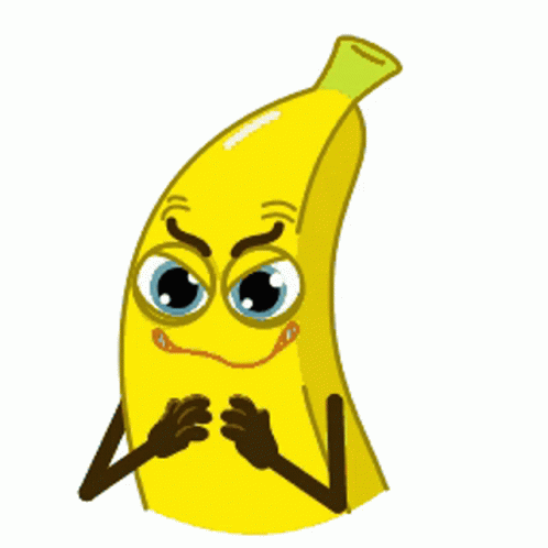 Banana Evil Smile GIF - Banana Evil Smile Evil Plans GIFs