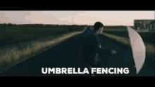 Umbrella Fencing Lauv GIF - Umbrella Fencing Lauv Rain GIFs