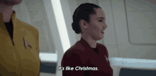Its Like Christmas Laan Noonien Singh GIF - Its Like Christmas Laan Noonien Singh Star Trek Strange New Worlds GIFs
