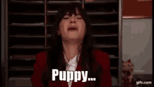 Zoey Deschanel Puppy GIF - Zoey Deschanel Puppy Cry GIFs