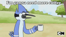 Regular Show Mordecai GIF - Regular Show Mordecai Im Gonna Need More Coffee GIFs