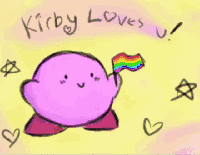 Kirby Pride GIF - Kirby Pride Lesbian - Discover & Share GIFs