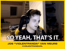 So Yeah Thats It Jos Van Meurs GIF - So Yeah Thats It Jos Van Meurs Violent Panda GIFs