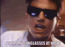 Sunglasses At Night Corey Hart GIF - Sunglasses At Night Corey Hart I Wear My GIFs