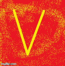 logo vace letter v yellow