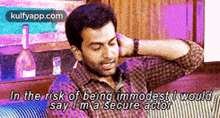 In The Risk Of Being Immodestwouldsay I'Ma Secure Acion.Gif GIF - In The Risk Of Being Immodestwouldsay I'Ma Secure Acion Prithviraj Sukumaran Person GIFs