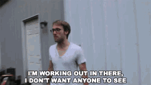 Im Working Out In There Mcjuggernuggetsgifs GIF - Im Working Out In There Mcjuggernuggetsgifs I Dont Want Anyone To See GIFs