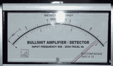 bullshit detector amplifier meter scale