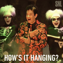 Hows It Hanging David S Pumpkins GIF - Hows It Hanging David S Pumpkins Tom Hanks GIFs