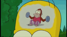 Totes Listening GIF - Thesimpsons Monkey Mind GIFs